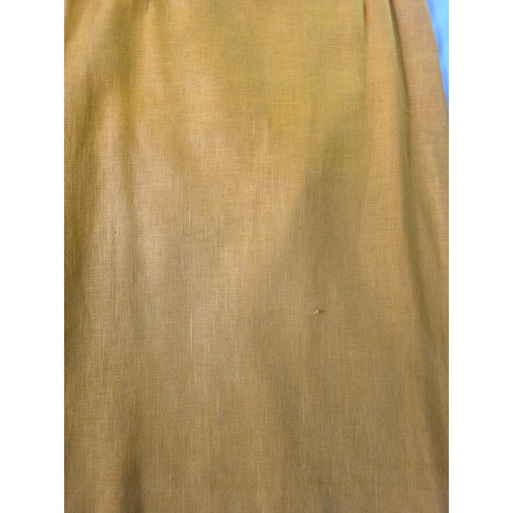 Vintage 80's Iconic Diane von Furstenberg Mustard 100% Ramie Blazer/Skirt Set. - Picture 11 of 16